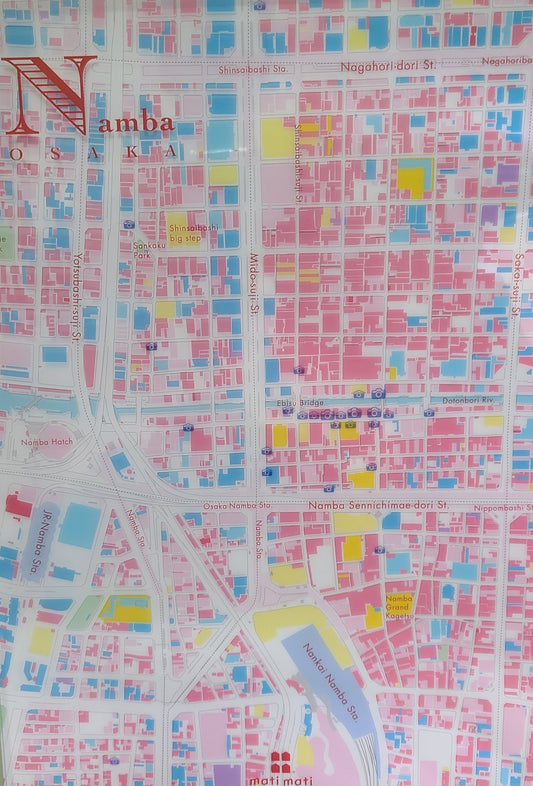 3レイヤークリアファイル なんば 地図