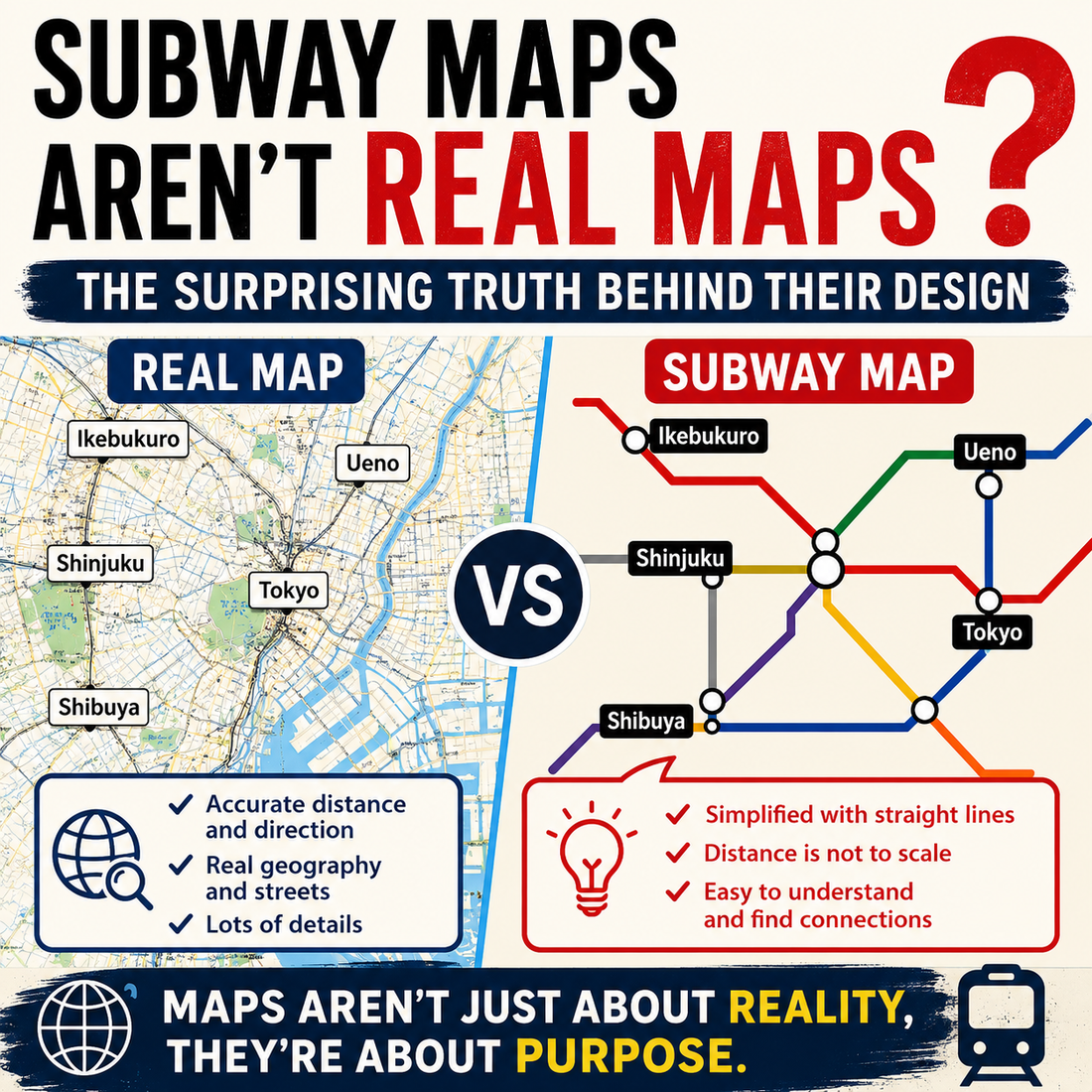 地下鉄路線図は“地図”ではない？